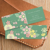 Spring Garden Boho Floral Mini Visitenkarte