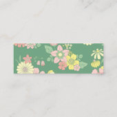 Spring Garden Boho Floral Mini Visitenkarte (Rückseite)