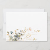 Spring Garden Boho Wildblumen Beige Blue Wedding Save The Date (Rückseite)