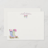 Spring Garden Boots Note Card Einladung (Vorne/Hinten)