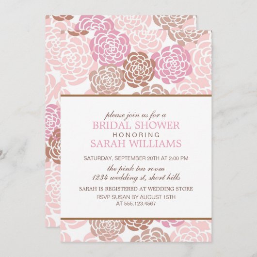 Spring Garden Brautparty Einladung (Vorne/Hinten)