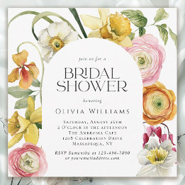 Spring Garden Bright Floral Bridal Shower Einladung