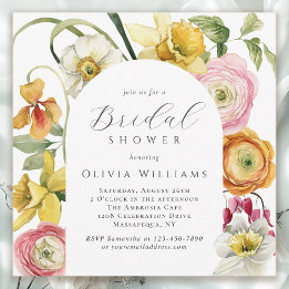 Spring Garden Bright Floral Bridal Shower Einladung
