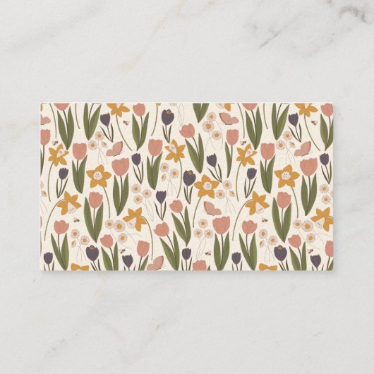 Spring Garden Business Card Visitenkarte (Rückseite)