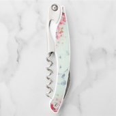 Spring Garden Butterfly Burgundy Bloral Bloom Kellnermesser (Vorderseite)