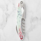 Spring Garden Butterfly Burgundy Bloral Bloom Kellnermesser (Rückseite)