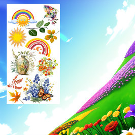 Spring Garden Butterfly Regenbogen Sonnenschein Gr Badehandtuch