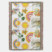 Spring Garden Butterfly Regenbogen Sonnenschein Gr Decke (Vorderseite Vertikal)