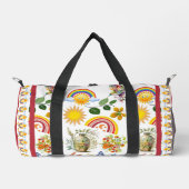 Spring Garden Butterfly Regenbogen Sonnenschein Gr Duffle Bag (Vorderseite)