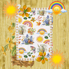 Spring Garden Butterfly Regenbogen Sonnenschein Gr Golfhandtuch
