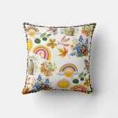 Spring Garden Butterfly Regenbogen Sonnenschein Gr Kissen (Rückseite)