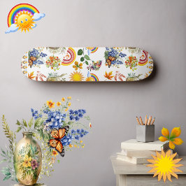 Spring Garden Butterfly Regenbogen Sonnenschein Gr Skateboard