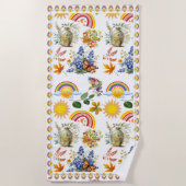 Spring Garden Butterfly Regenbogen Sonnenschein Gr Strandtuch (Vorderseite)