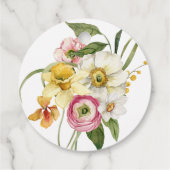 Spring Garden Colorful Floral Bridal Shower  Geschenkanhänger (Rückseite)