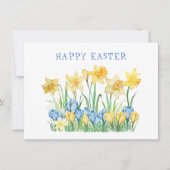 Spring Garden Daffodils Happy Oaster Feiertagskarte (Vorderseite)