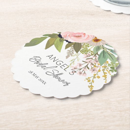 Spring Garden Floral Bouquet Brautparty Untersetzer (angewinkelt)