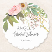 Spring Garden Floral Bouquet Brautparty Untersetzer (Vorderseite)