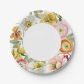 Spring Garden Floral Stylish Party Pappteller (Vorderseite)