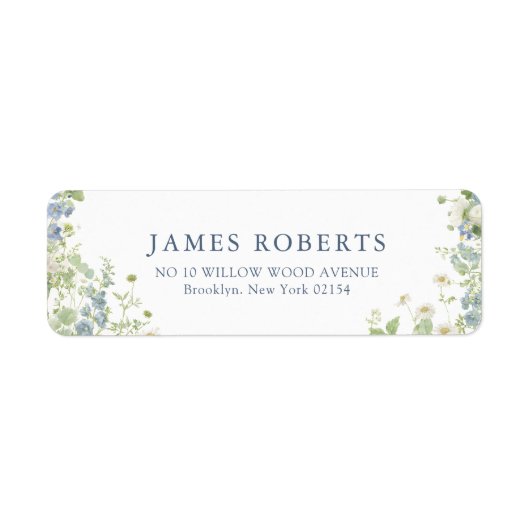 Spring Garden Floral Wedding Address Label (Vorne)