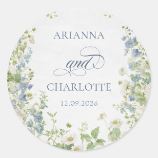 Spring Garden Floral Wedding Sticker