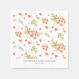 Spring Garden Florals | Wasserfarben-Babydusche Serviette