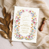 Spring Garden Flower Wreath Sweet 16 Birthday Einladung