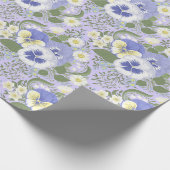 Spring Garden flowers on lavender Geschenkpapier (Ecke)