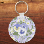 Spring Garden flowers on lavender Schlüsselanhänger (Vorderseite)