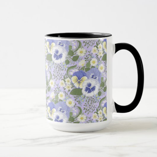 Spring Garden flowers on lavender Tasse (Rechts)