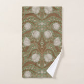 Spring Garden flowers on sage Badhandtuch Set (Handtuch)