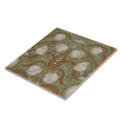 Spring Garden flowers on sage Fliese (Seite)