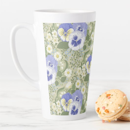 Spring Garden flowers on sage Milchtasse (Beispiel)