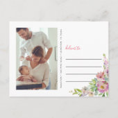 Spring Garden Foto Geburtsankündigung Postkarte (Rückseite)