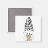 Spring Garden Gnome Magnet (Vorderseite/Rückseite)