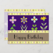 Spring Garden Happy Birthday Postkarten (Vorne/Hinten)