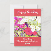 Spring Garden Hibiskus Wasserfarben Blumenbeete (Vorderseite)