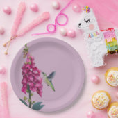 Spring Garden - Hummingbird Paper Plate Pappteller (Party)