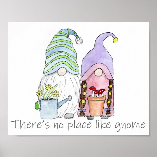 Spring Garden Mama und Papa Gnomes Poster (Vorne)