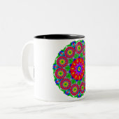 Spring Garden mandala Zweifarbige Tasse (Vorderseite Links)
