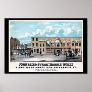 Spring Garden Marble Works Philadelphia PA Print Poster