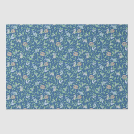 Spring Garden Mother Day Robin Nest Queen Ann Lace Seidenpapier (Vorderseite)