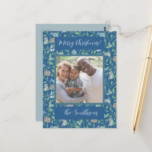 Spring Garden Mother Day Robin Nest QueenAnn Foto Postkarte (Vorderseite/Rückseite Beispiel)