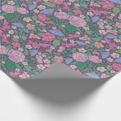 Spring Garden Mother's Day Poppies japanische Fans Geschenkpapier (Ecke)