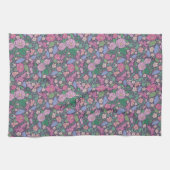 Spring Garden Mother's Day Poppies japanische Fans Geschirrtuch (Horizontal)