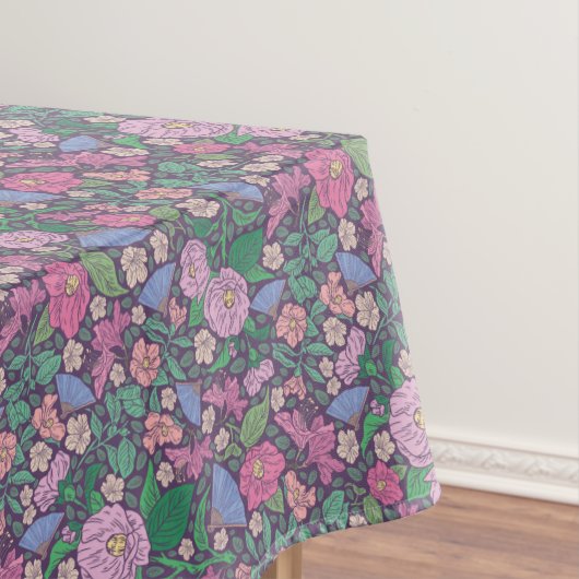 Spring Garden Mother's Day Poppies japanische Fans Tischdecke (Beispiel)