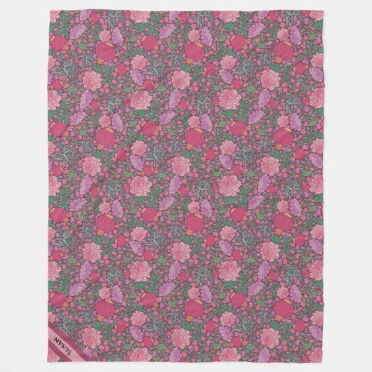 Spring Garden Mutter's Day Japanisch Papier Laters Fleecedecke (Vorderseite)