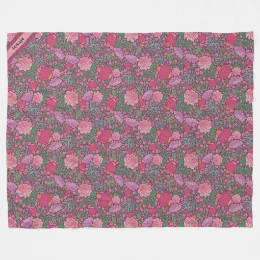 Spring Garden Mutter's Day Japanisch Papier Laters Fleecedecke (Vorderseite (Horizontal))