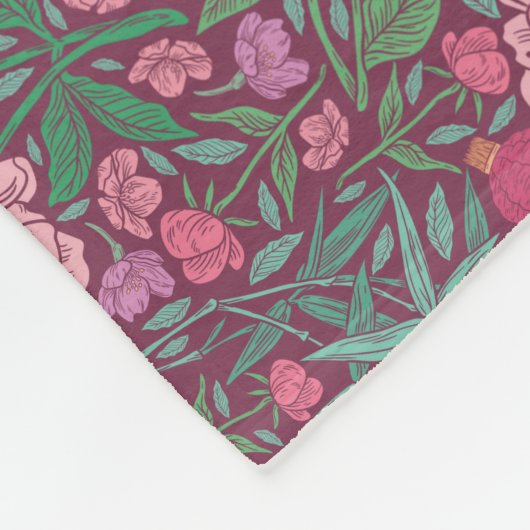 Spring Garden Mutter's Day Japanisch Papier Laters Fleecedecke (Ecke)
