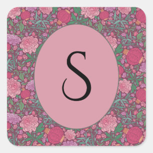 Spring Garden Mutter's Day Japanisch Papier Laters Quadratischer Aufkleber