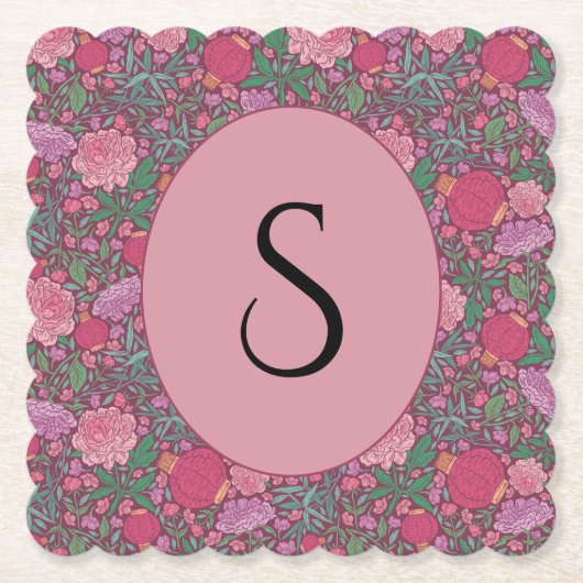 Spring Garden Mutter's Day Japanisch Papier Laters Untersetzer (Vorderseite)